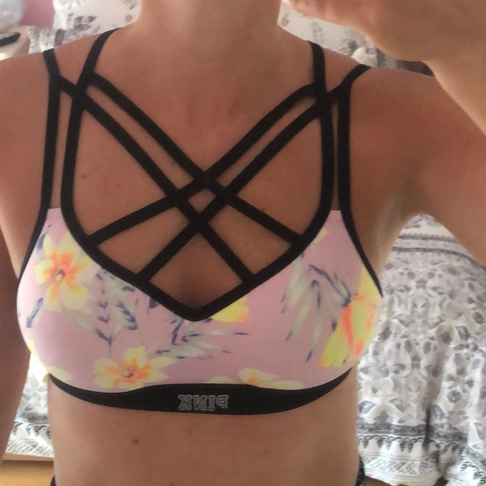 Pink Molded Cup Sports Bra